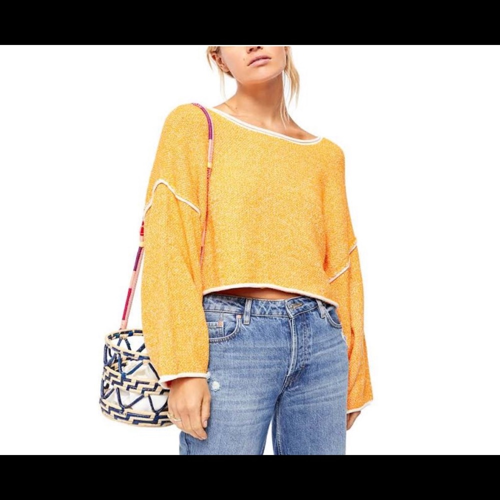 NWT Free People contemporary cropped sweater
